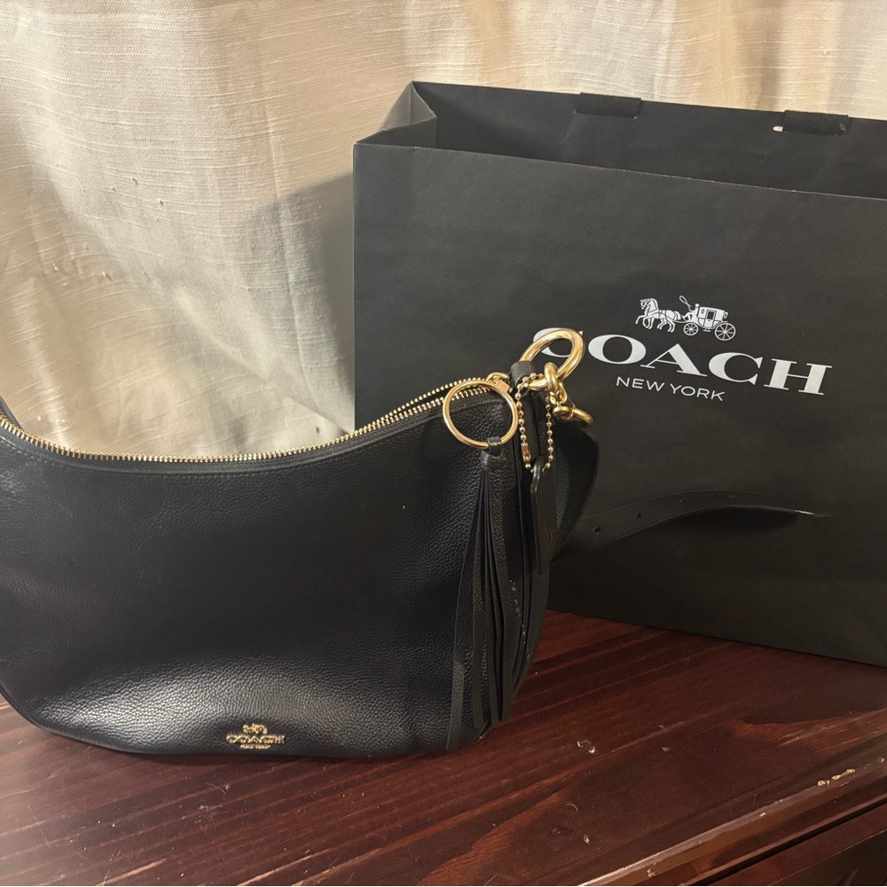 Coach Black Leather Women's Bag